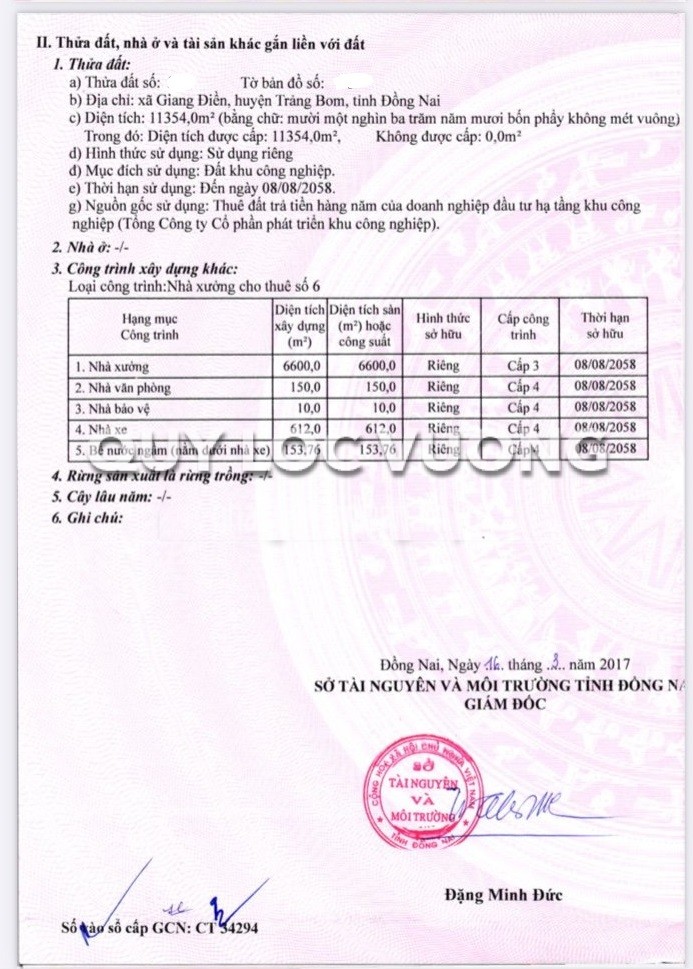 Cho thuê xưởng 6.600m2 trong KCN giang Điền, Đồng Nai, 3.5 USD/m2