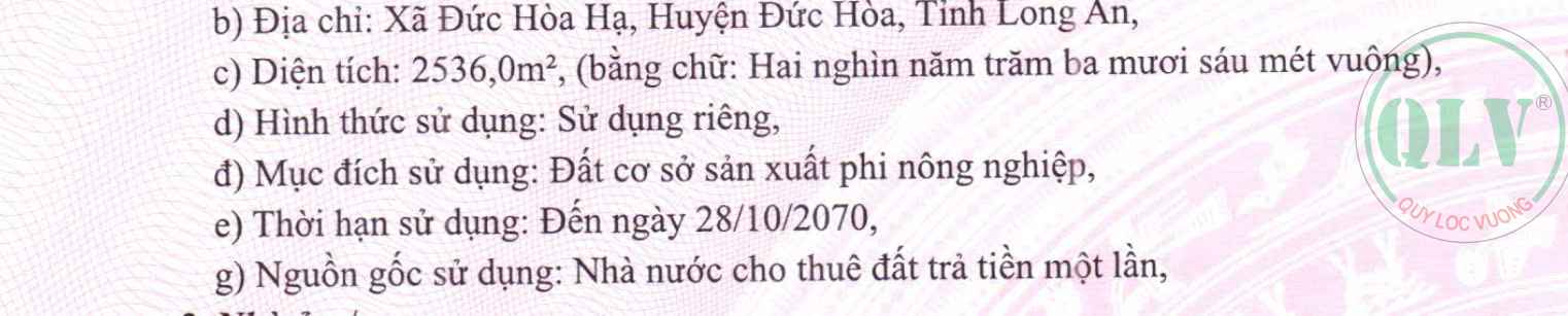 Bán nhà xưởng khuôn viên 2.536m2 tại Đức Hòa, Long An, 35.5 tỷ