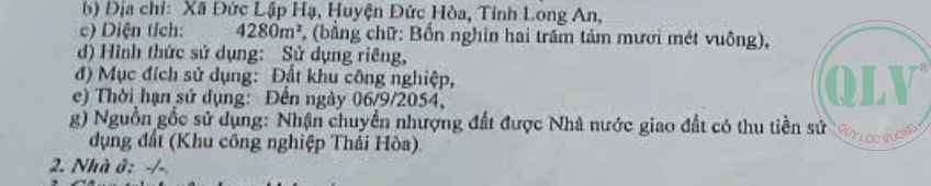 Bán nhà xưởng KV 4.280m2 trong KCN Đức Hòa, Long An, 49 tỷ