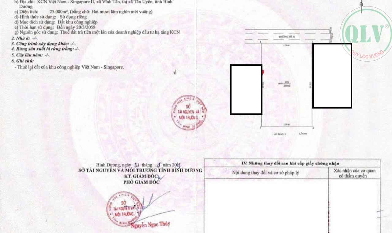 Bán đất 25.000m2 ở KCN VSIP 2, Tân Uyên, BD – Cơ hội đầu tư sinh lời cao