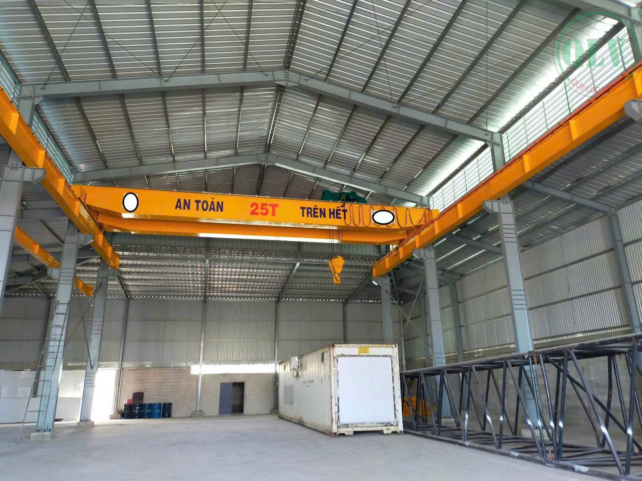 Cho thuê nhà xưởng 1.305m2 có cẩu trục 25T và 3T ở Mỹ Xuân, BRVT