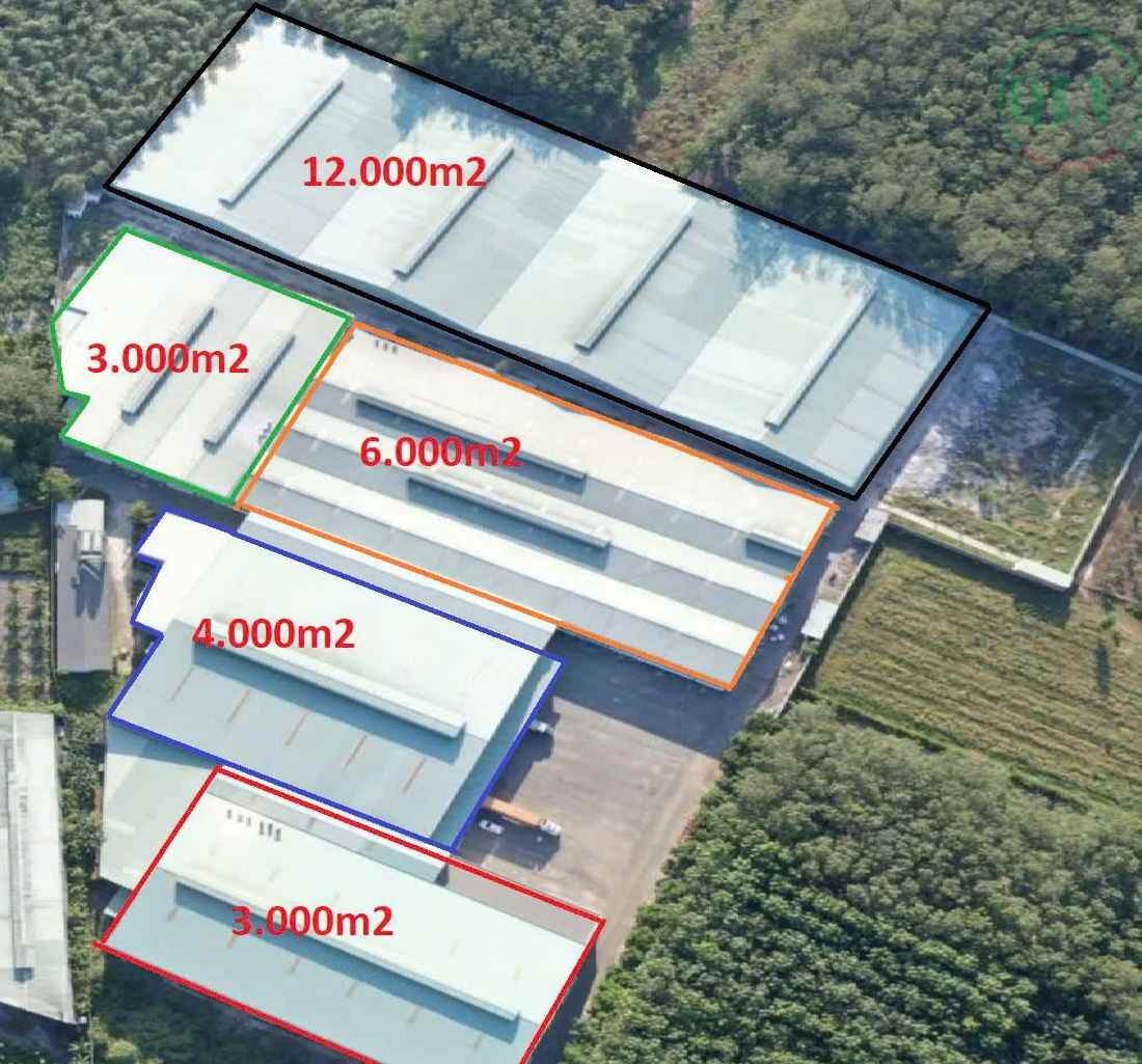 Cho thuê 5 xưởng tổng dt 29.000m2 ở Đồng Xoài, Bình Phước