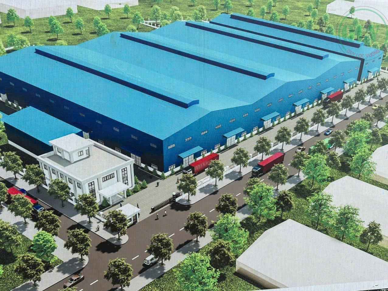 Cho thuê 2 xưởng và 1 kho đang xây 17.148m2 ở Tân Mỹ, Tân Uyên, BD, 3USD/m2